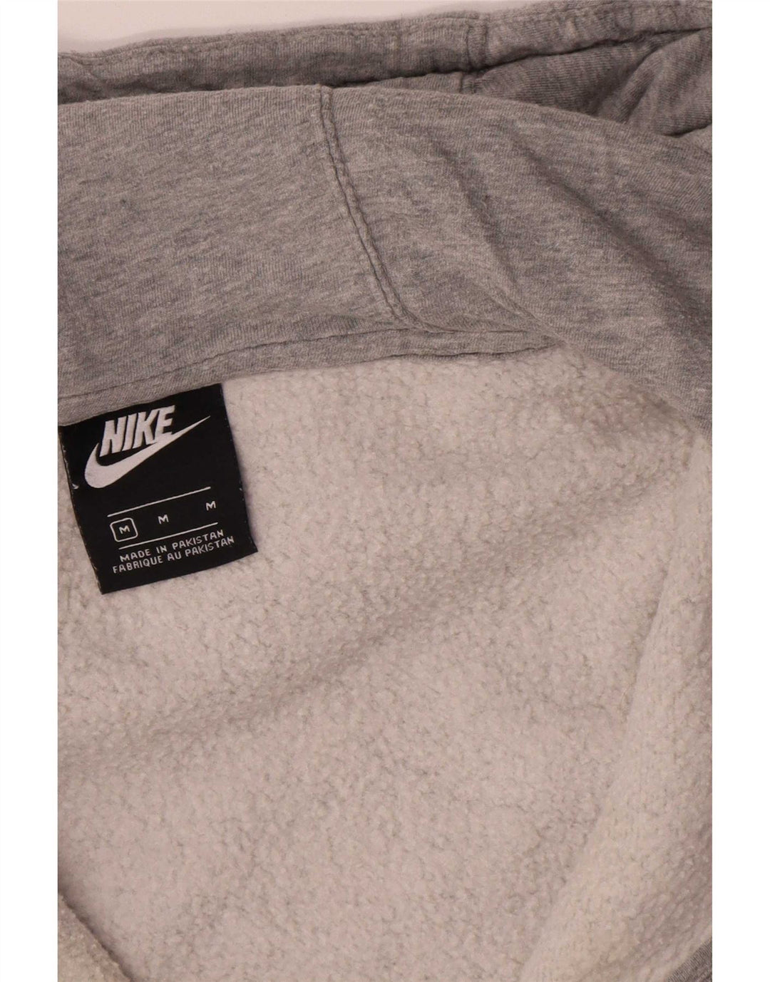 Nike Mens Zip Hoodie Sweater Medium Grey Flecked Cotton