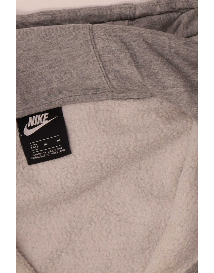 Nike Mens Zip Hoodie Sweater Medium Grey Flecked Cotton