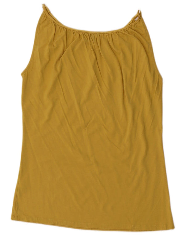 Massimo Dutti Damen Cami Top UK 14 Mittelgelbes Lyocell