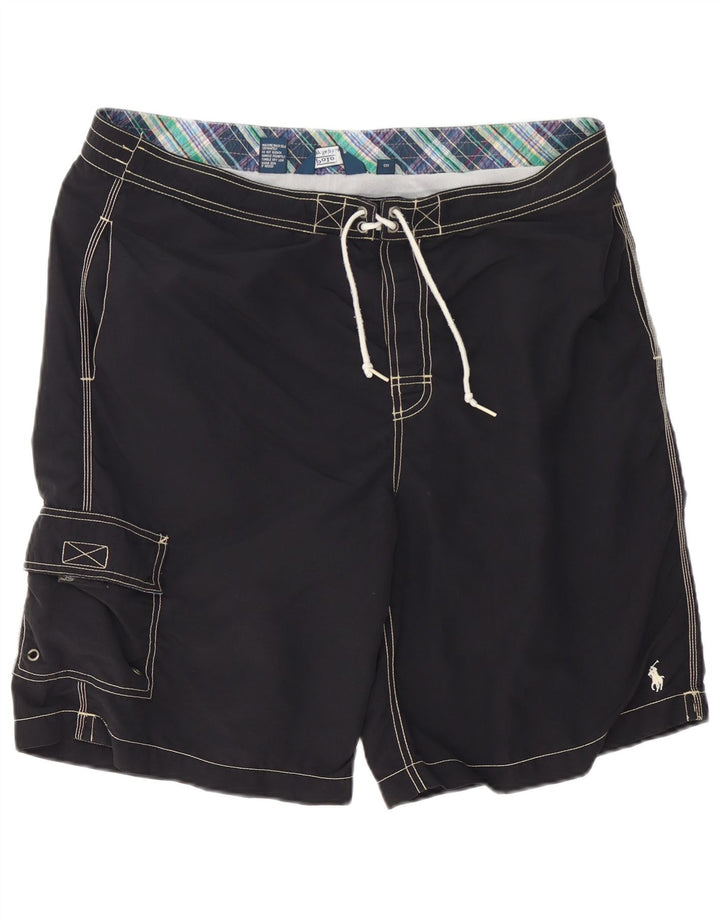 Polo Ralph Lauren Mens Cargo Swimming Shorts Large Black Polyester