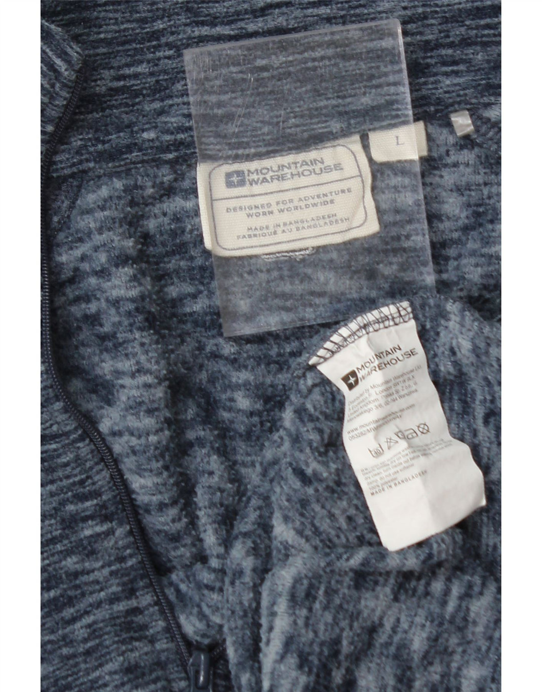 MOUNTAIN WAREHOUSE Mens Zip Neck Fleece Jumper Large Navy Blue Flecked Vintage Mountain Warehouse and Second-Hand Mountain Warehouse from Messina Hembry 