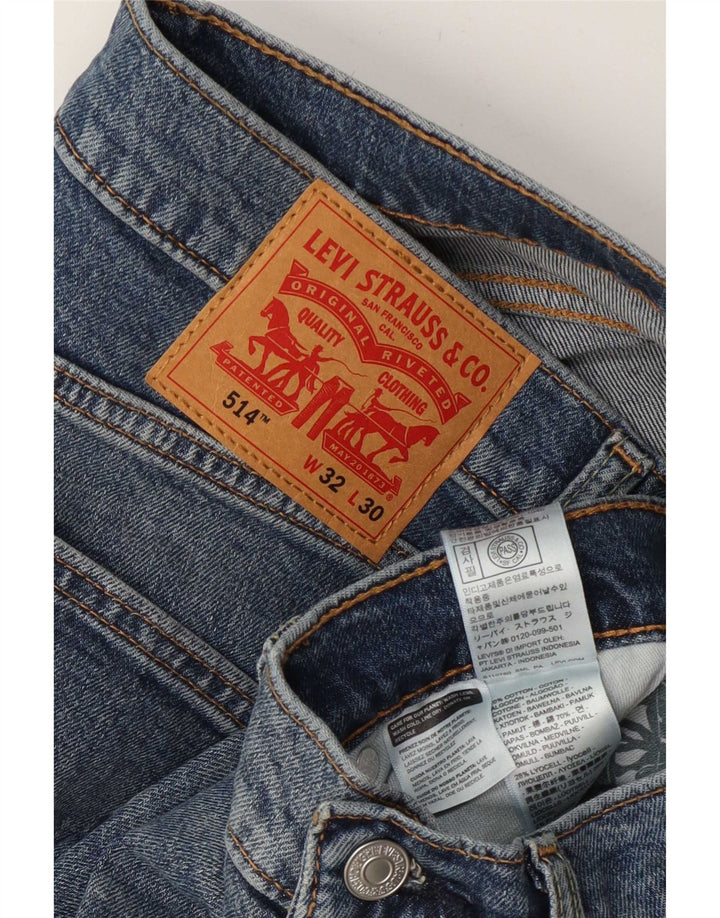 Levi's Mens 514 Straight Jeans W32 L30 Blue Cotton
