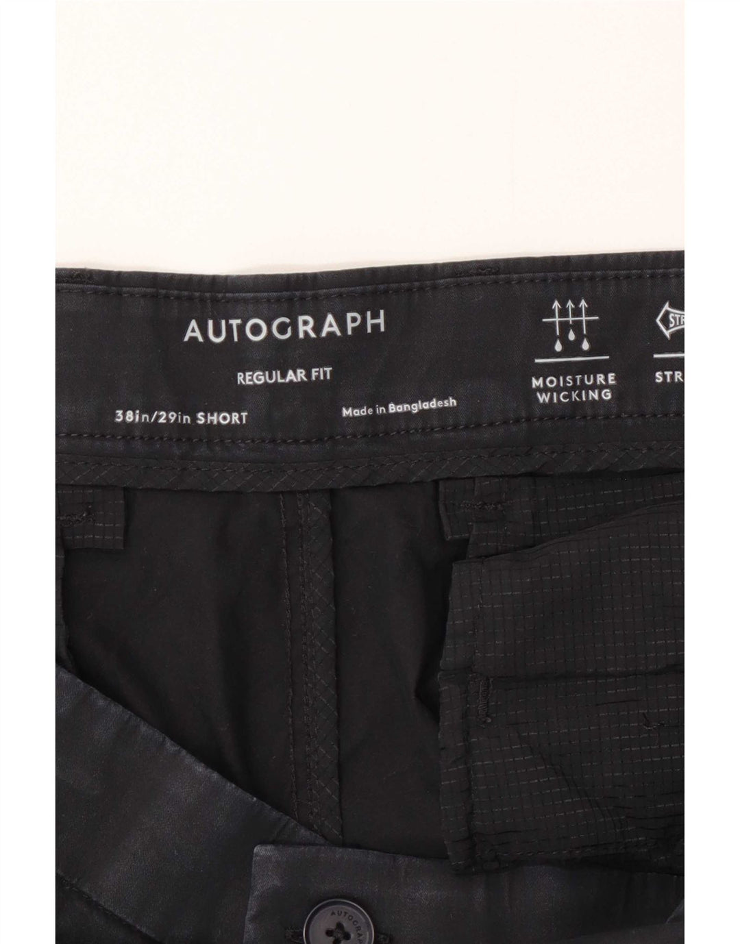 Marks & Spencer Mens Autograph Regular Fit Chino Trousers W38 L29 Navy Blue