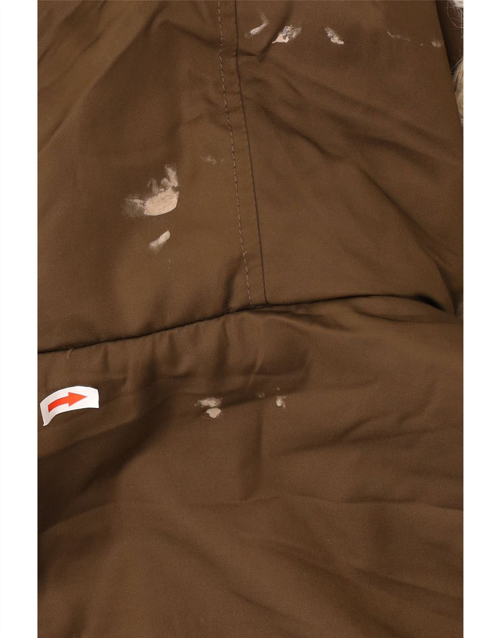 Zara Womens Trafaluc Oversized Sherpa Parka Jacket UK 10 Small Brown