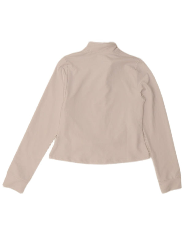 Ellesse Womens Tracksuit Top Jacket UK 10 Small White Polyester