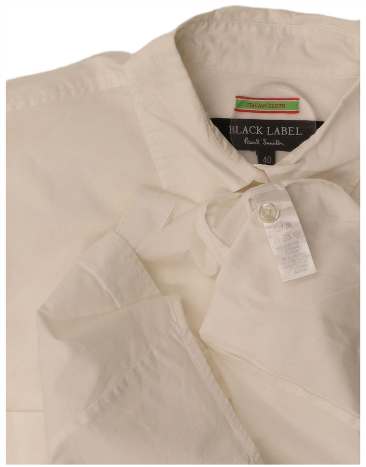 PAUL SMITH Womens BLACK LABEL Shirt IT 40 Small White Cotton