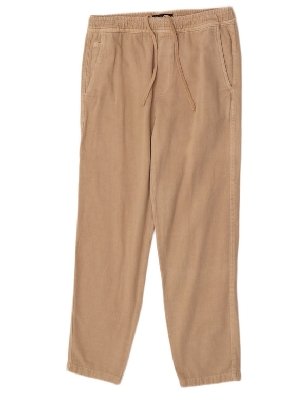 Zara Mens Straight Cargo Trousers Medium W31 L30 Beige Cotton