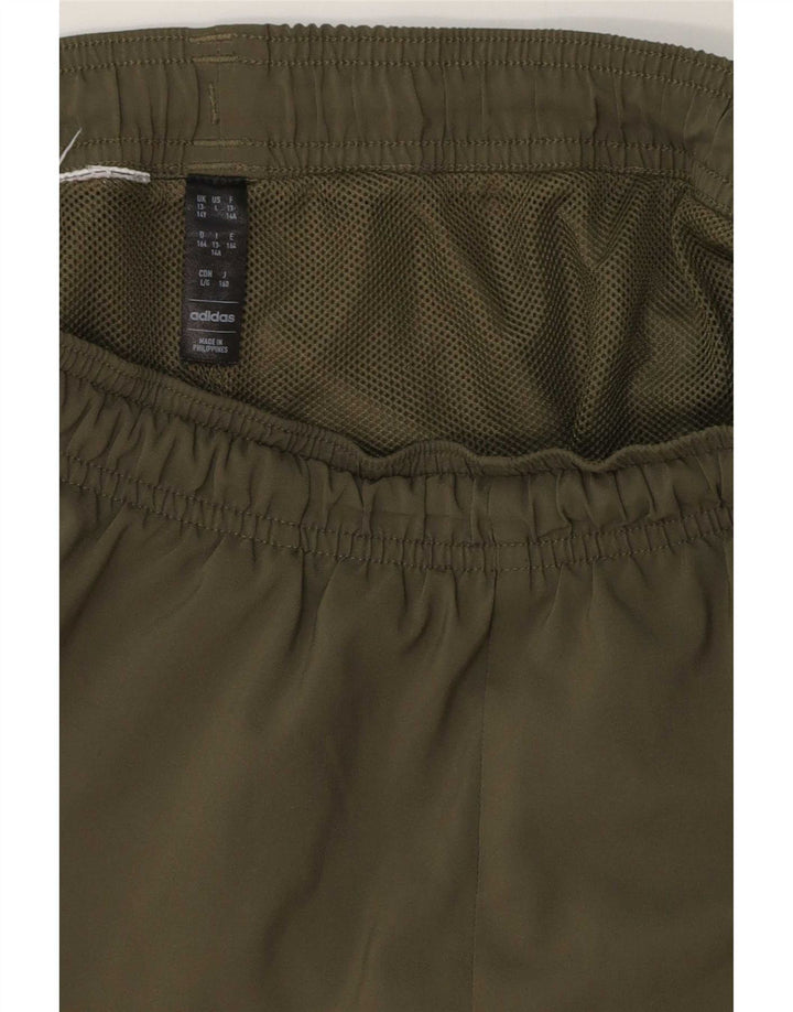 Adidas Boys Sport Shorts 13-14 Years Khaki Polyester
