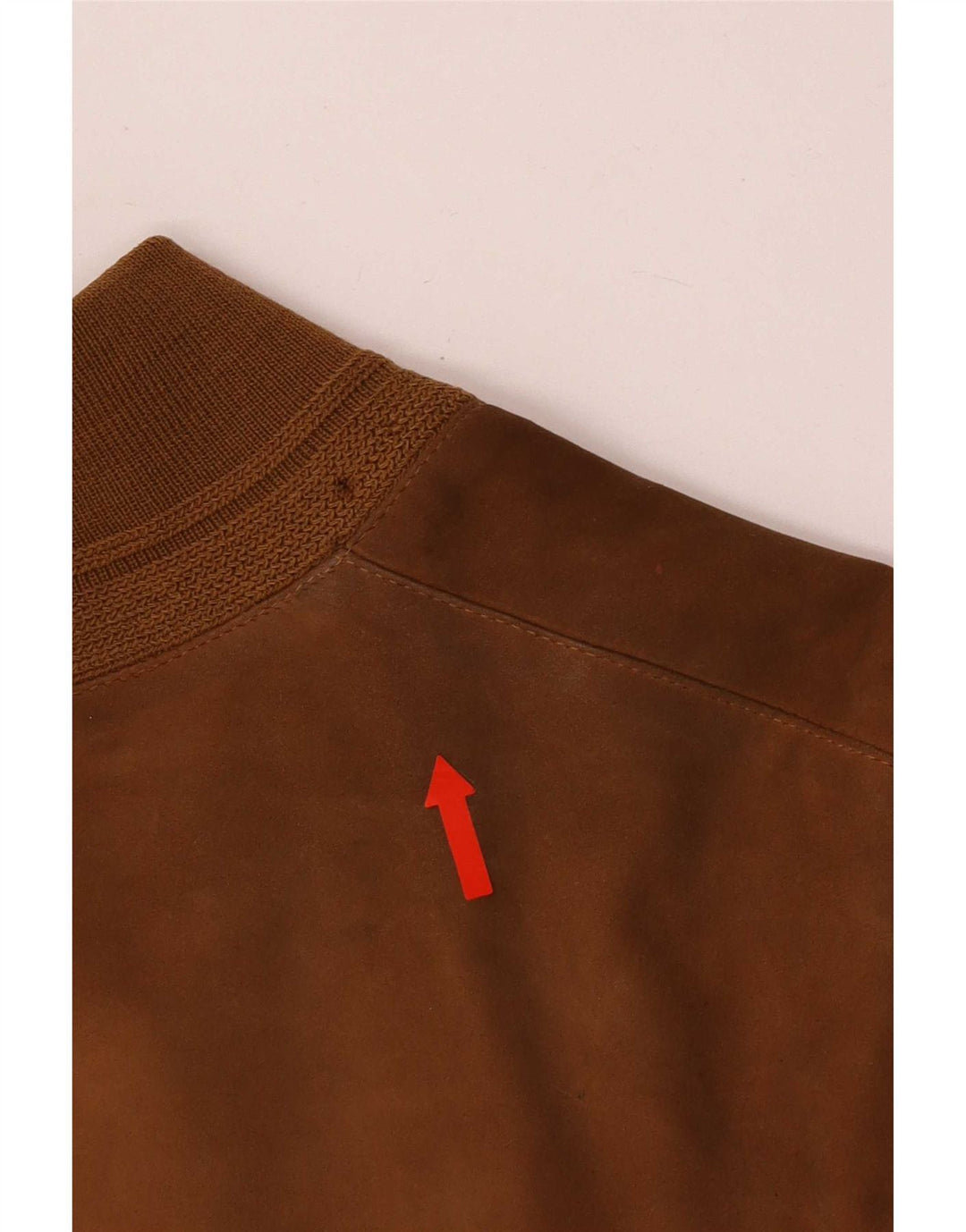 Vintage Womens Oversized Suede Bomber Jacket IT 44 Medium Beige