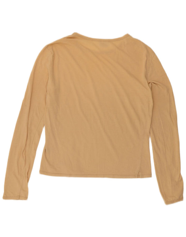 Murphy & Nye Damen Top Langarm UK 18 XL Beige Baumwolle