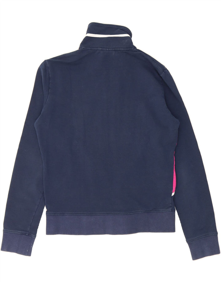 ELLESSE Womens Tracksuit Top Jacket UK 10 Small Navy Blue Colourblock Vintage Ellesse and Second-Hand Ellesse from Messina Hembry 