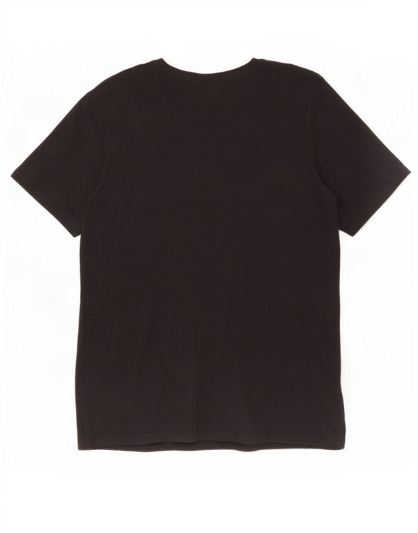 Męski T-shirt Nike o sportowym kroju z grafiką, duży, czarny, bawełniany