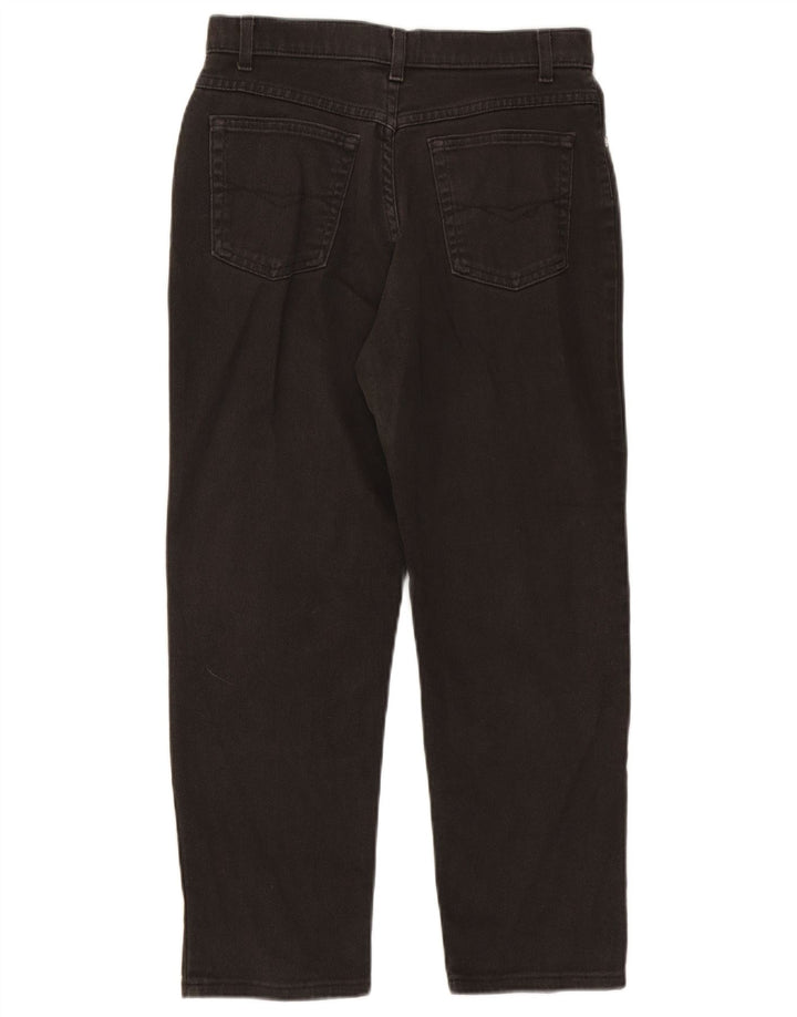 Marks & Spencer Womens Crop Straight Jeans UK 12 Medium W28 L25 Black