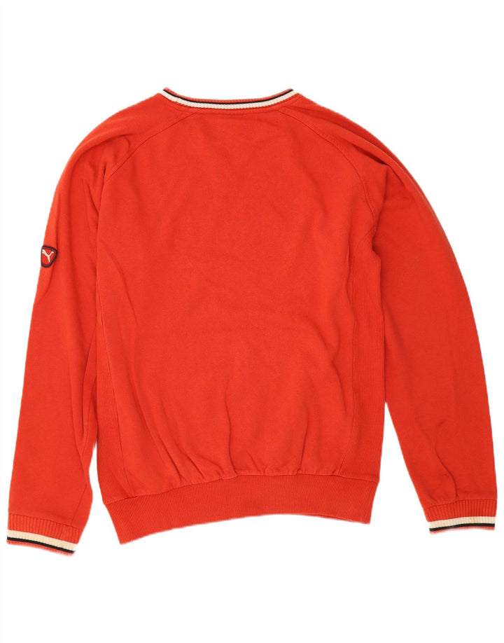 Puma Herren Grafik-Sweatshirt-Pullover aus mittelroter Baumwolle