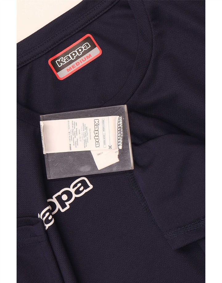 Kappa Mens Graphic T-Shirt Top Medium Navy Blue Polyester