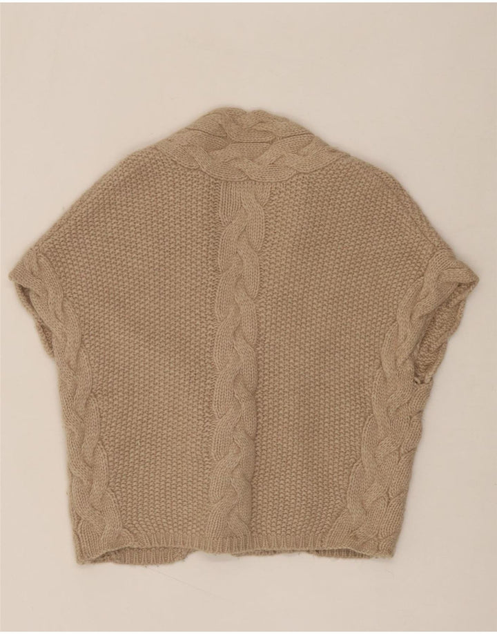 TED BAKER Womens Oversized Sleeveless Cardigan Sweater Size 1 XS Beige Vintage Ted Baker and Second-Hand Ted Baker from Messina Hembry 