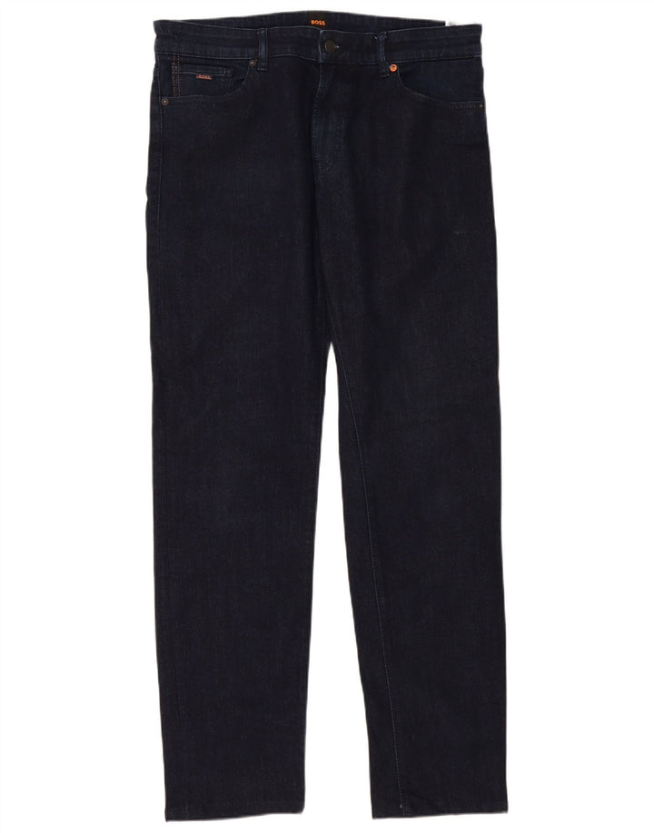 Hugo Boss Dame Slim Jeans W36 L34 Marineblå Bomuld