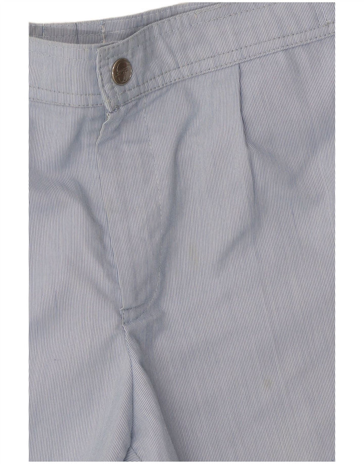 Sergio Tacchini Womens Chino Shorts W28 Medium Blue Pinstripe