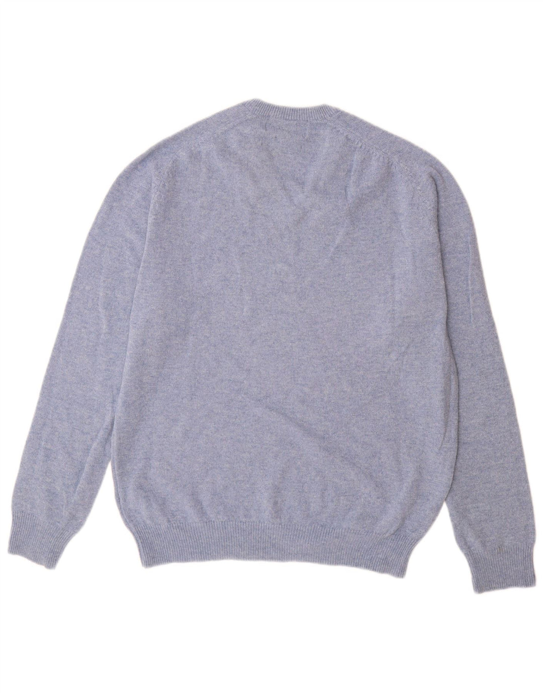 Marks & Spencer Mens Regular Fit V-Neck Jumper Sweater Medium Blue