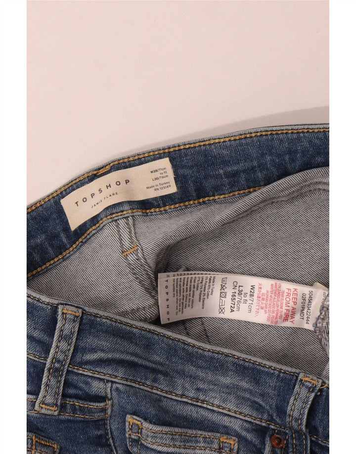 Jeans svasati Jamie da donna Topshop W28 L30 cotone blu