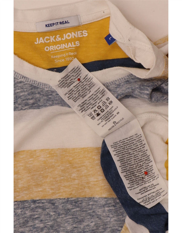 Jack & Jones Herre T-shirt Top Stor flerfarvet stribet polyester