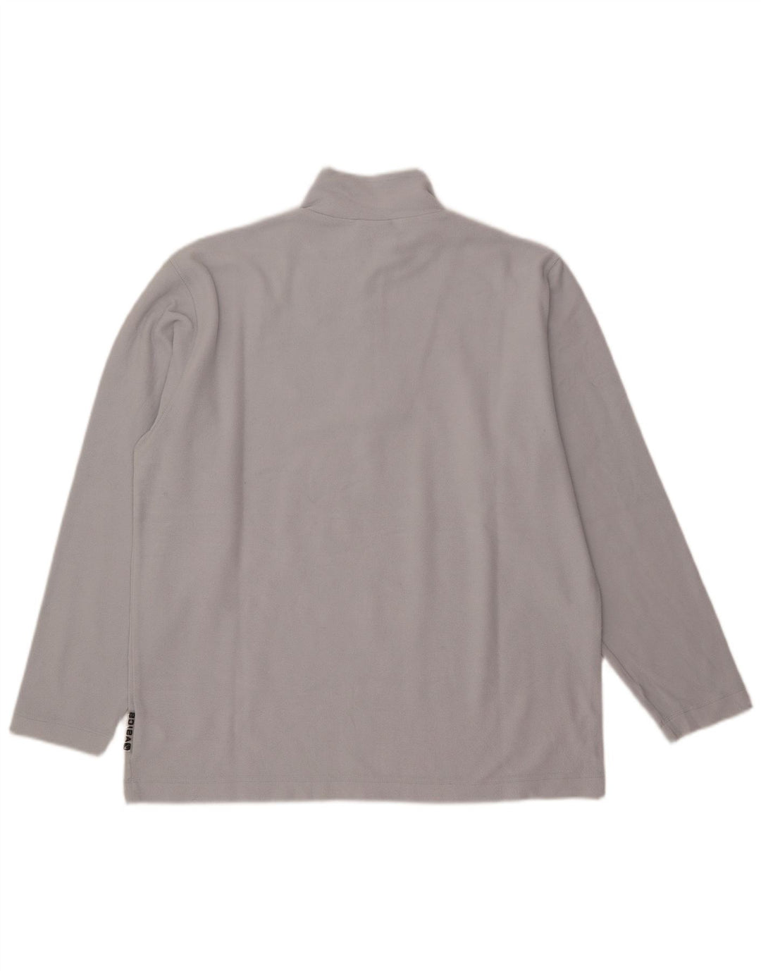 Asics Mens Zip Neck Fleece Jumper Large Grey Polyester