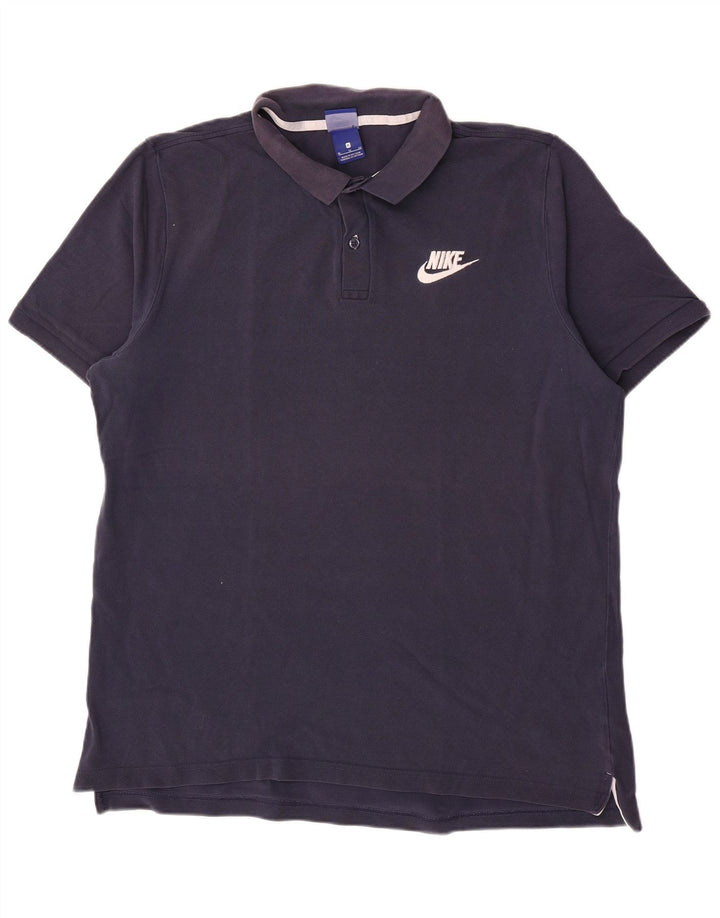 Nike Mens Polo Shirt XL Navy Blue Cotton