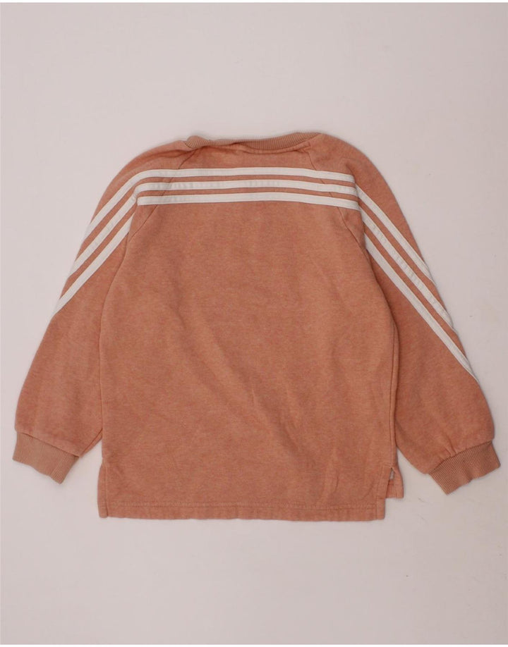 ADIDAS Girls Sweatshirt Jumper 3-4 Years Pink Cotton Vintage Adidas and Second-Hand Adidas from Messina Hembry 