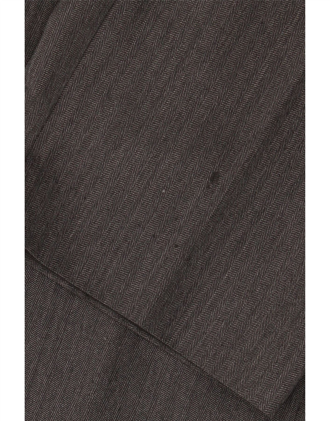 Marks & Spencer Mens Straight Suit Trousers W36 L31 Grey Herringbone Wool
