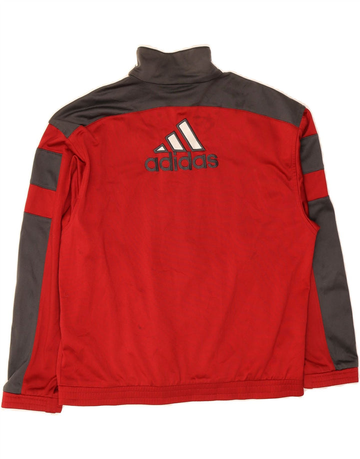 ADIDAS Mens Tracksuit Top Jacket Medium Red Colourblock Polyester Vintage Adidas and Second-Hand Adidas from Messina Hembry 