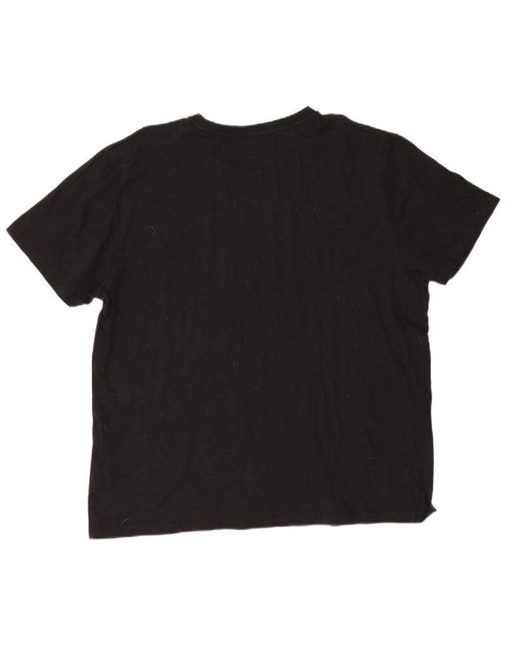 Fila Mens T-Shirt Top 3XL Black Cotton