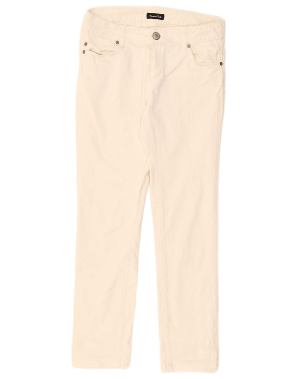 Massimo Dutti Damen Slim Jeans W28 L27 Weiß