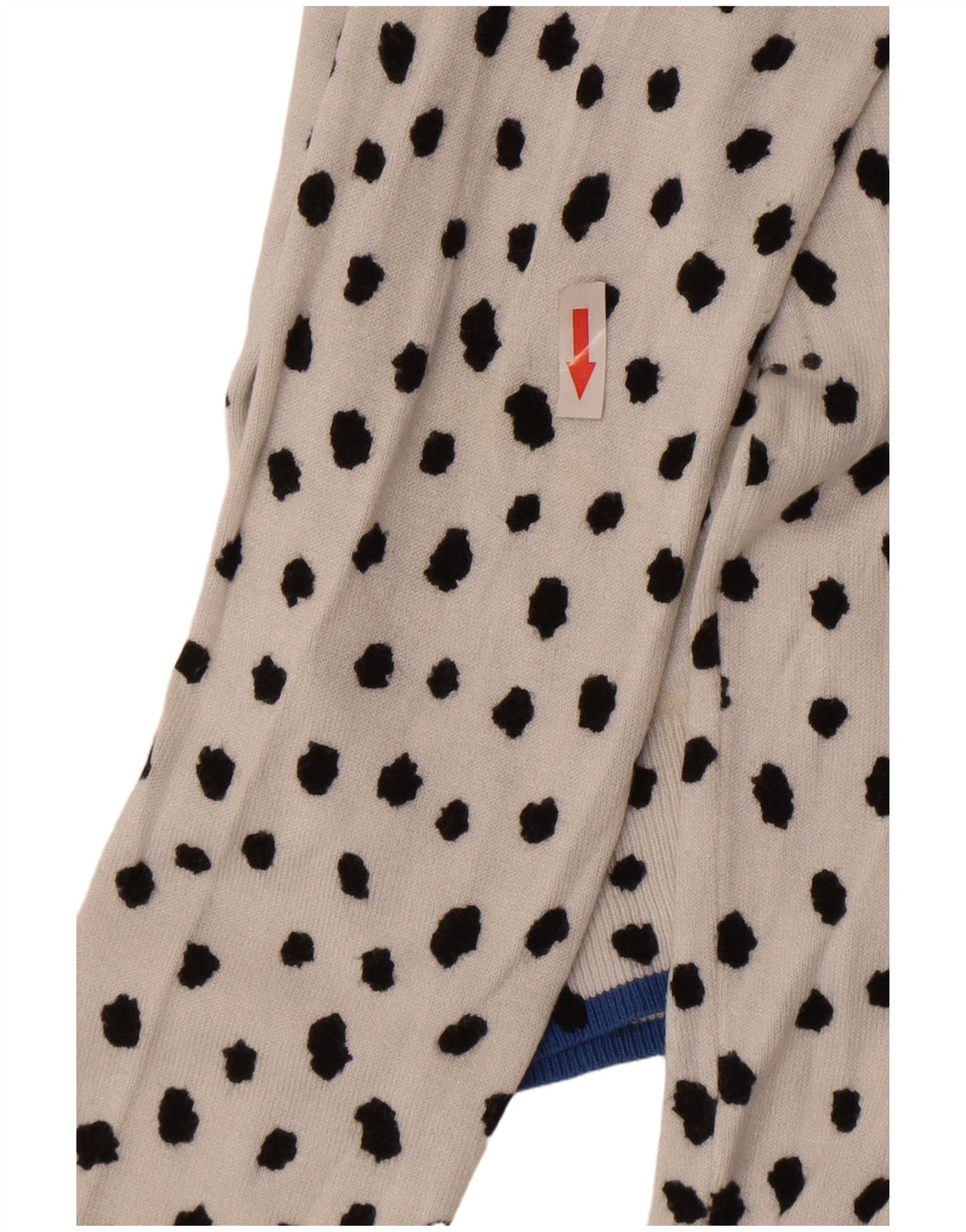 Marks & Spencer Womens Cardigan Sweater UK 10 Small White Spotted Viscose