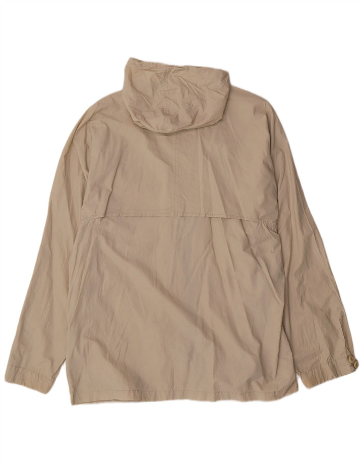 ICEBERG Mens Hooded Windbreaker Jacket IT 48 Medium Beige Cotton