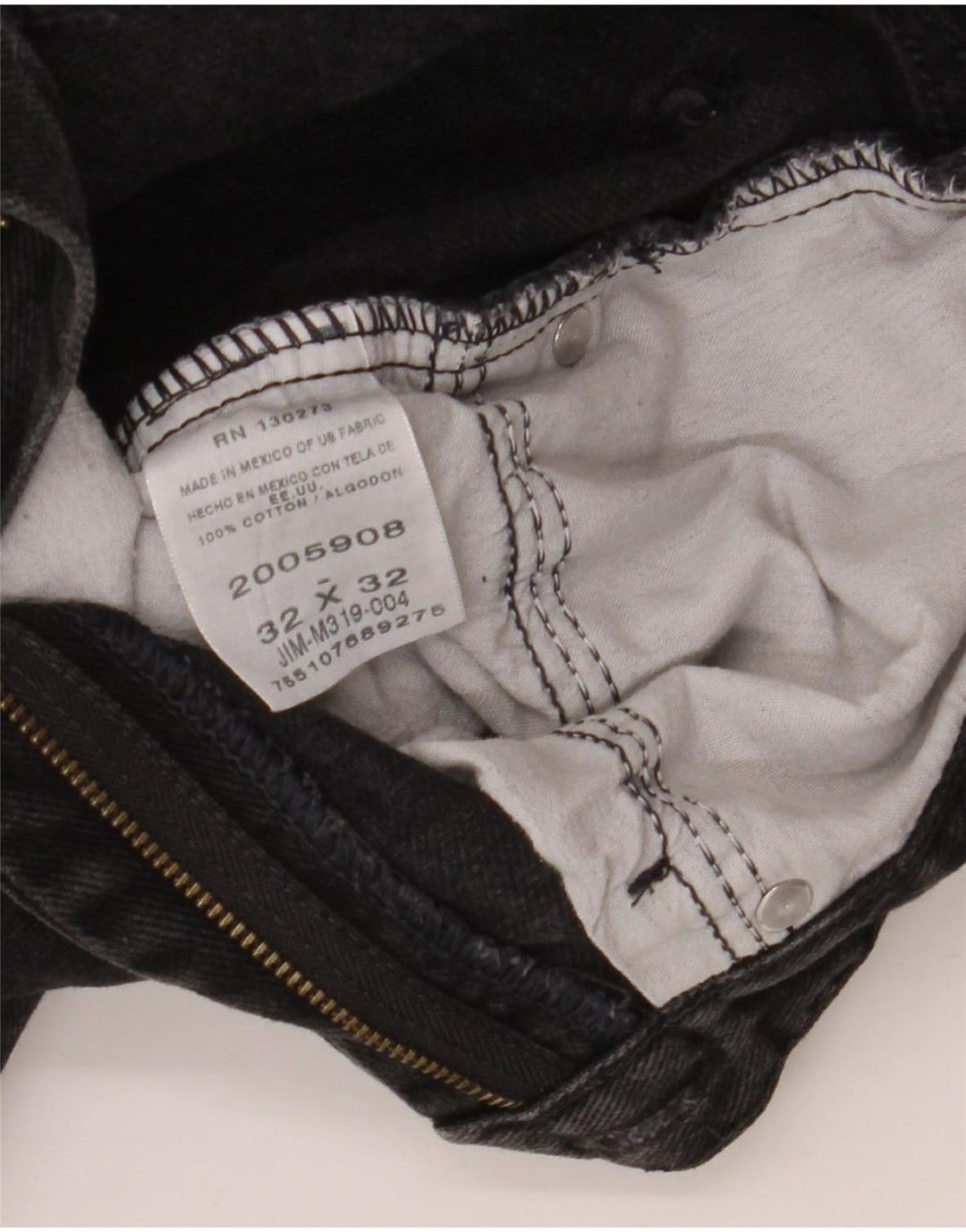 Lee Mens Regular Fit Straight Jeans W32 L30 Black Cotton