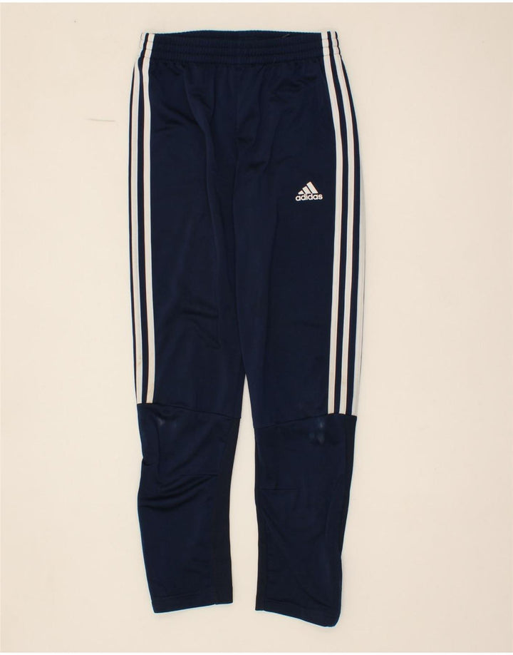 ADIDAS Boys Tracksuit Trousers 11-12 Years Navy Blue Polyester Vintage Adidas and Second-Hand Adidas from Messina Hembry 