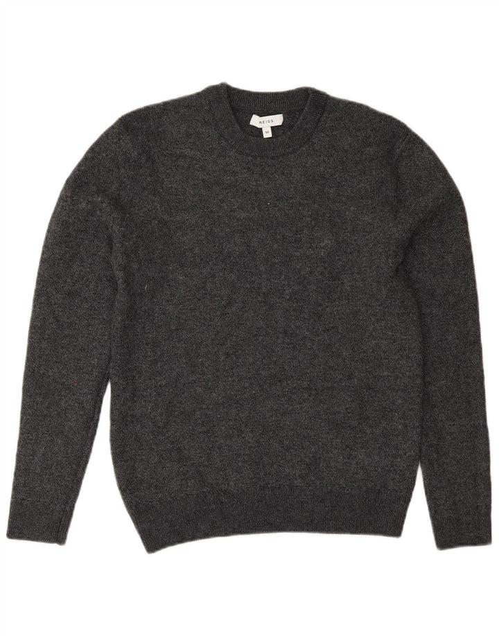 Reiss Dame sweater med rund hals DK 12 Medium Grey Flecked Wool