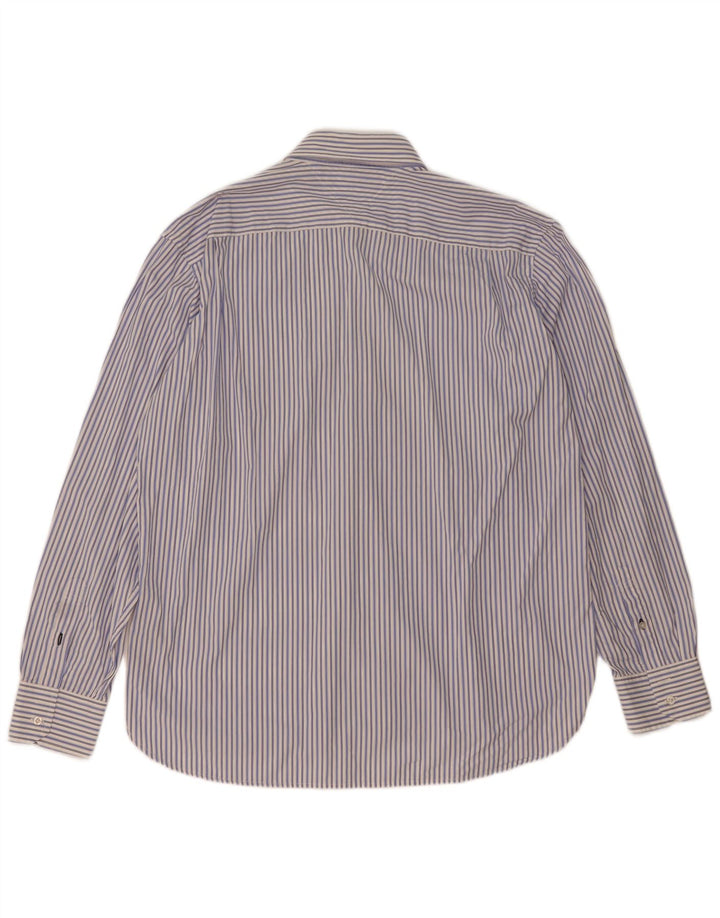 Tommy Hilfiger Mens Shirt XL Blue Striped Cotton