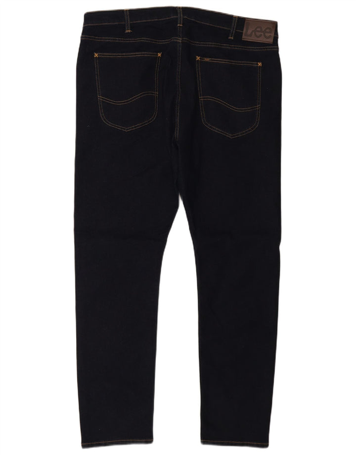 Lee Mens Luke Slim Jeans W40 L32 Navy Blue Cotton