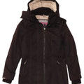 SUPERDRY Womens Hooded Parka Jacket UK 10 Small Black Polyester