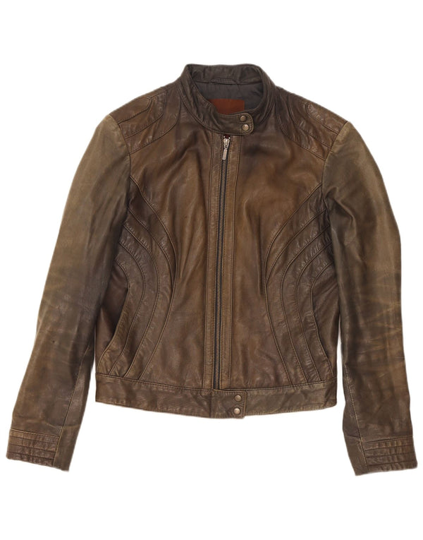 Conbipel Damen Biker-Lederjacke IT 40 Small Brown