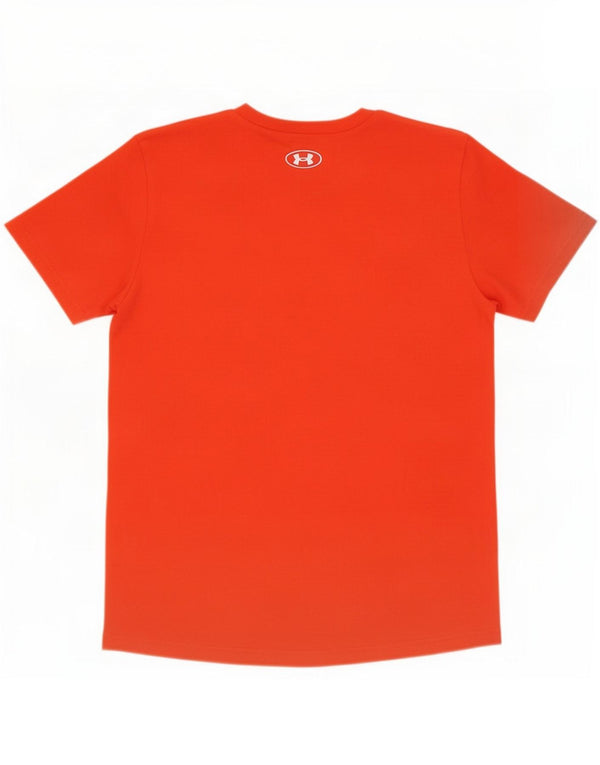T-shirt grafica da ragazzo Under Armour Top 11-12 anni grande in cotone rosso