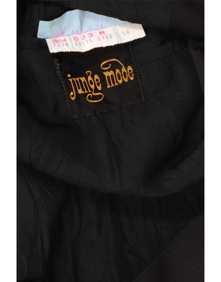 Junge Mode Chaqueta tipo blazer con 1 botón para hombre IT 50 Large Poliéster negro