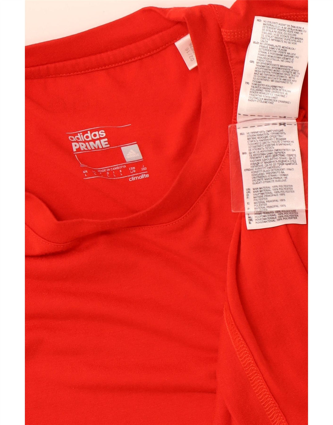 ADIDAS Mens T-Shirt Top Large Red Polyester