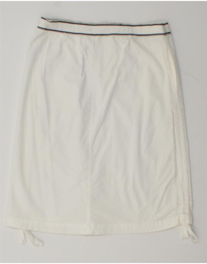 PLAYLIFE Womens A-Line Skirt IT 40 Small W32  White Cotton Vintage Playlife and Second-Hand Playlife from Messina Hembry 