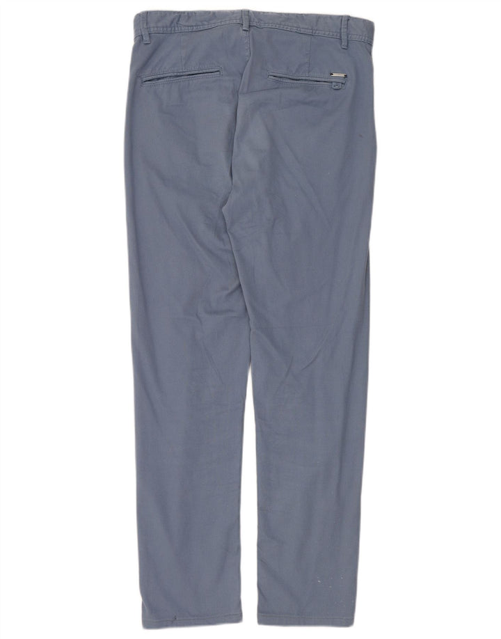 Zara Mens Straight Chino Trousers EU 40 Medium W31 L30 Blue