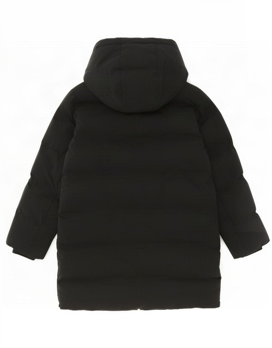 Zara Womens Hooded Padded Coat UK 14 Medium Black Polyester