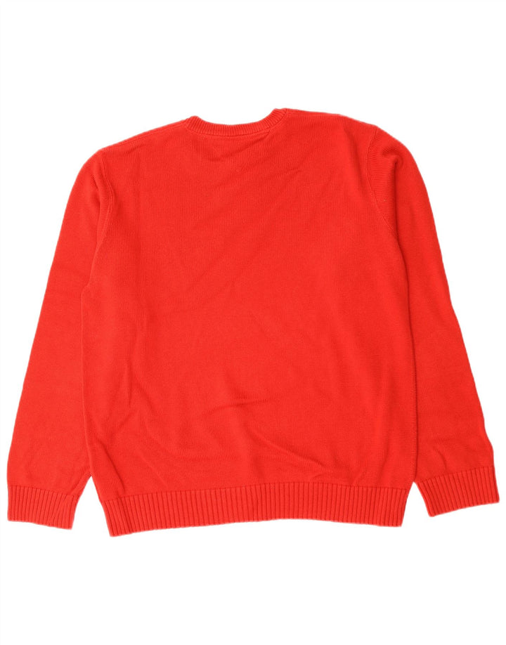 TOMMY HILFIGER Pull Col Ras du Cou Homme Rouge Moyen Coton