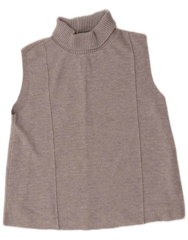 Zara Womens Vest Tank Top UK 16 Large Grey Cotton
