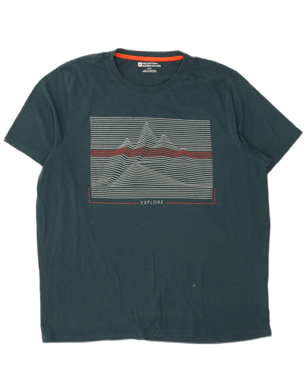 Mountain Warehouse T-shirt graphique pour homme XL en coton vert